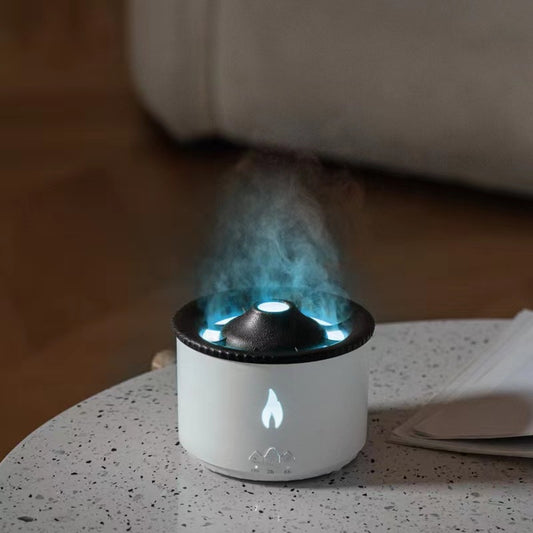 2022 new volcano humidifier flame lamp spray jellyfish humidifier new spit ring aroma diffuser diffuser