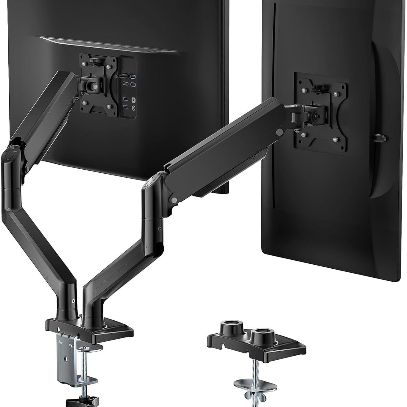 Monitor stand, curved screen, dual-arm gas spring, computer/laptop