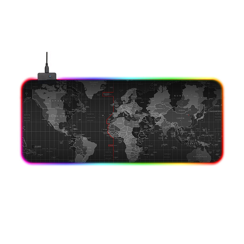 Amazon explosion luminous mouse pad rgb oversized table mat led rubber gaming gaming keyboard mouse pad