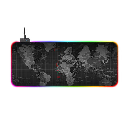 Amazon explosion luminous mouse pad rgb oversized table mat led rubber gaming gaming keyboard mouse pad