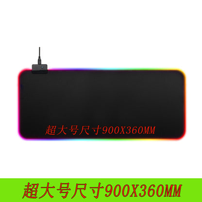 Amazon explosion luminous mouse pad rgb oversized table mat led rubber gaming gaming keyboard mouse pad