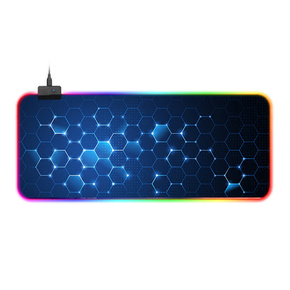Amazon explosion luminous mouse pad rgb oversized table mat led rubber gaming gaming keyboard mouse pad