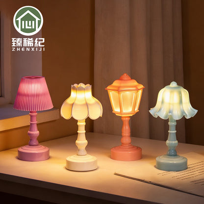 Creative retro small table lamp, non-electric, French light luxury minimalist bedside sleep lamp, student dormitory desktop small table lamp