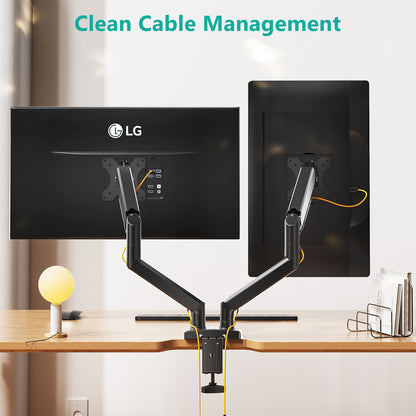 Monitor stand, curved screen, dual-arm gas spring, computer/laptop