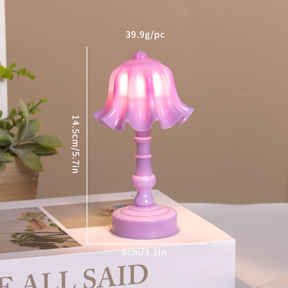 Creative retro small table lamp, non-electric, French light luxury minimalist bedside sleep lamp, student dormitory desktop small table lamp