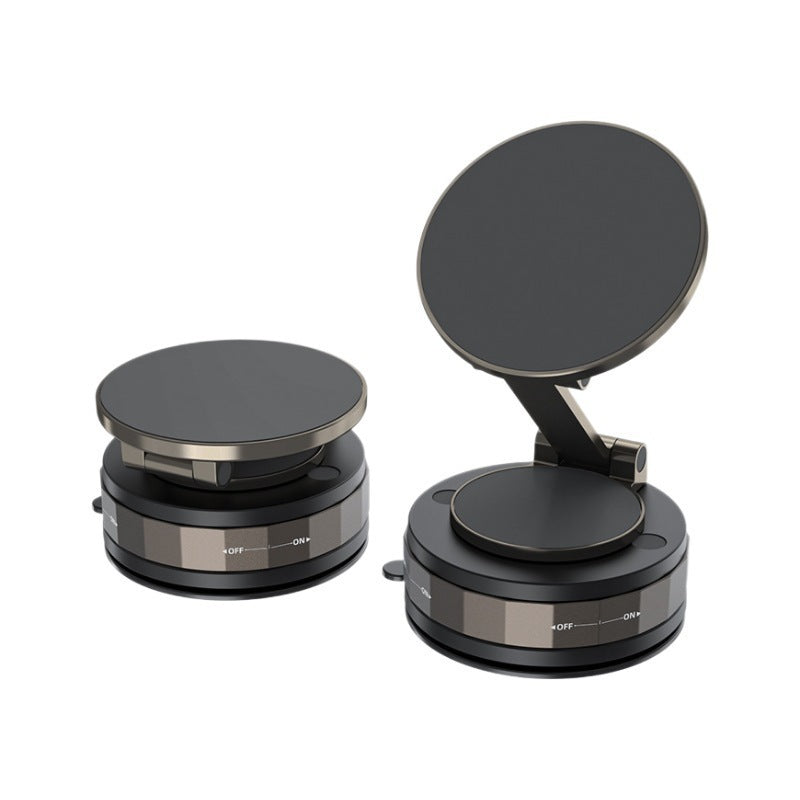 Vacuum magnetic phone holder, car center console navigation support, multi-functional folding magnetic car mount, rotatable