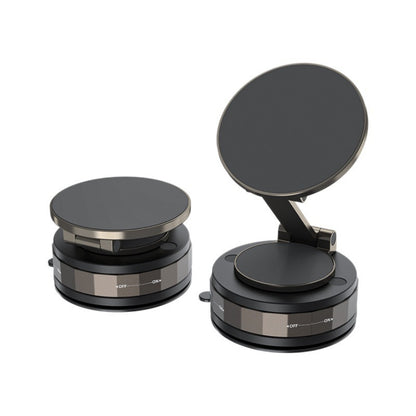 Vacuum magnetic phone holder, car center console navigation support, multi-functional folding magnetic car mount, rotatable
