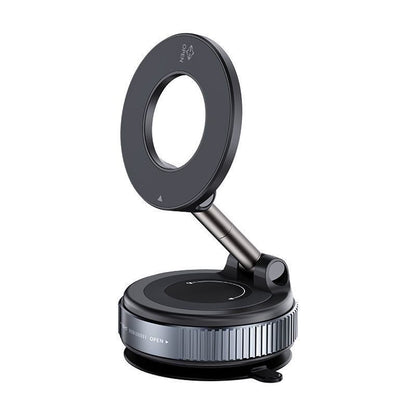 Vacuum magnetic phone holder, car center console navigation support, multi-functional folding magnetic car mount, rotatable