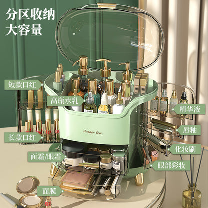 Desktop Cosmetic Dust-proof Storage Box Desktop Drawer Skin Care Product Organizer Large Capacity Multi-compartment Cosmetic Box