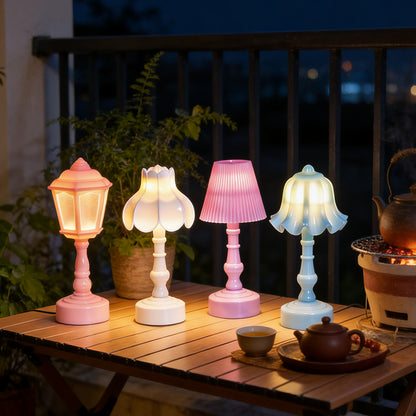 Creative retro small table lamp, non-electric, French light luxury minimalist bedside sleep lamp, student dormitory desktop small table lamp