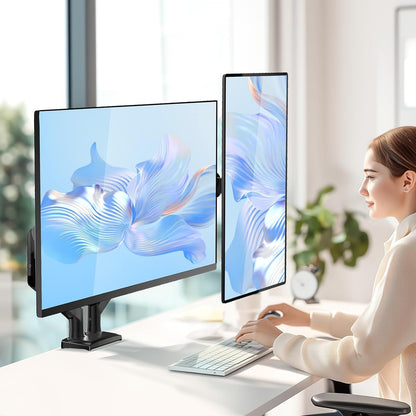 Monitor stand, curved screen, dual-arm gas spring, computer/laptop