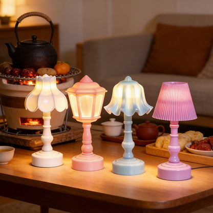 Creative retro small table lamp, non-electric, French light luxury minimalist bedside sleep lamp, student dormitory desktop small table lamp