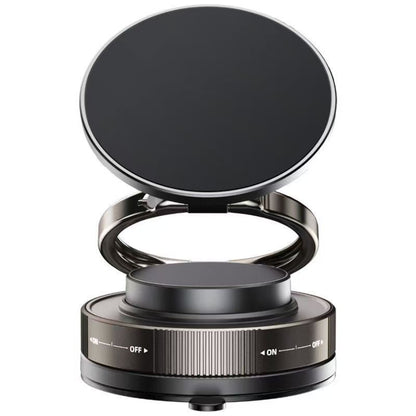 Vacuum magnetic phone holder, car center console navigation support, multi-functional folding magnetic car mount, rotatable