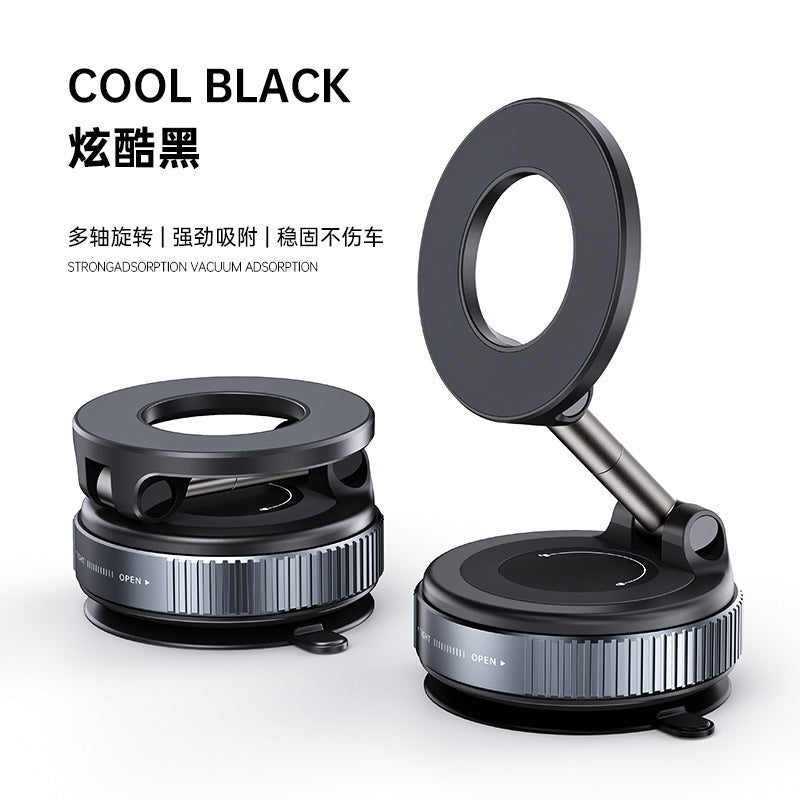 Vacuum magnetic phone holder, car center console navigation support, multi-functional folding magnetic car mount, rotatable